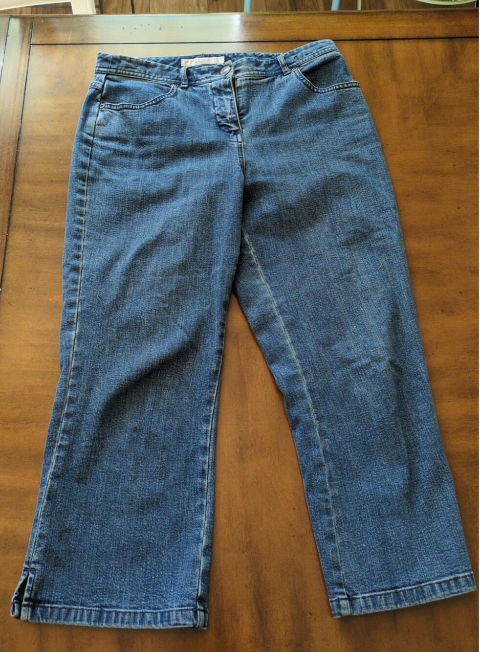 Geoffrey Beene Sport Stretch Blue Denim Jeans Mid Rise Size 6 Classic Essentials
